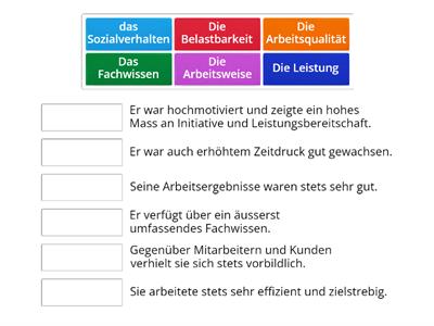 A2/B1 Arbeitszeugnis