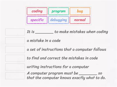 Coding Vocab (Grade 2)