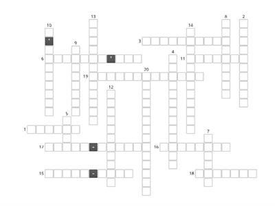 Crossword for Time Expressions