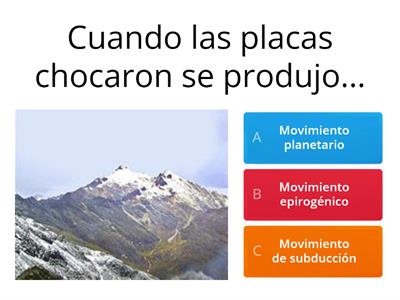 FORMACIÓN DE LA CORDILLERA DE LOS ANDES