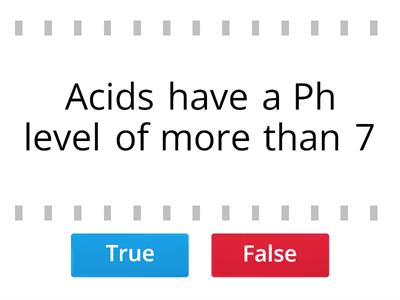 Acids & Bases: True or False