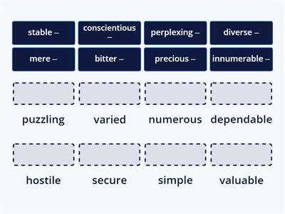 Match the words with their synonyms