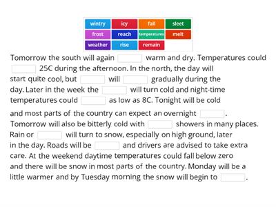  Weather forecast