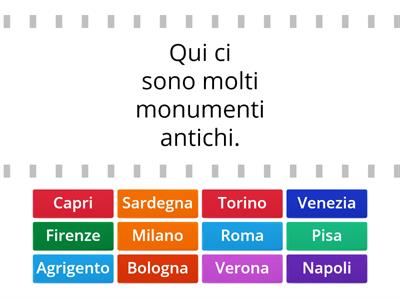 Italian landmarks - Find the match