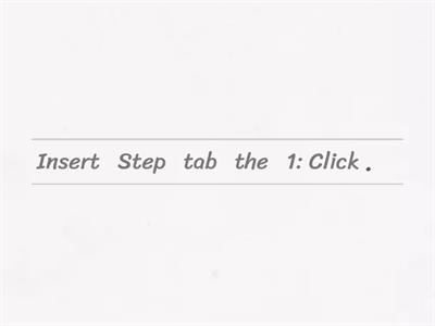 Steps in Inserting Tables