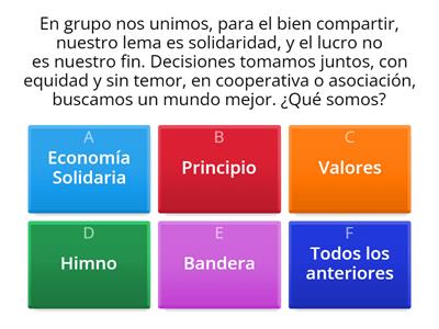 Ejercicio sobre economía solidaria