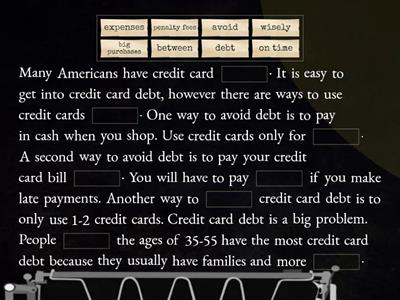 Summary Credit Card Debt