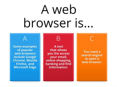 Web browser and search engines