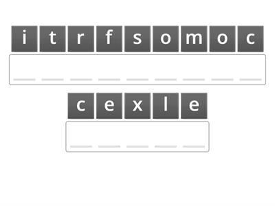 Excel terms