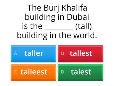 Comparative and Superlative