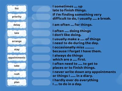 Outcomes. U1. time management