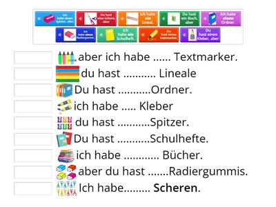 SCHULSACHEN - SINGULAR UND PLURAL