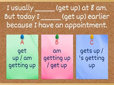 Simple Present vs Present Continuous