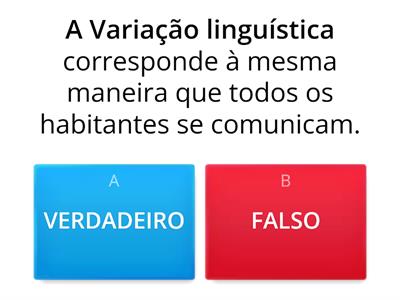 VARIAÇÃO LINGUÍSTICA