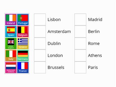 match european counties and captial cities