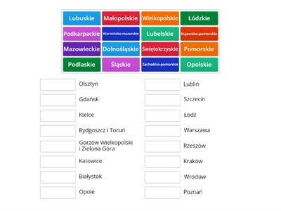 Województwa i ich stolice