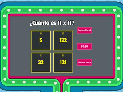 Multiplicaciones Quiz