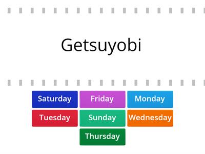 Japanese Days of the week
