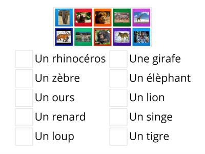 Les animaux sauvages