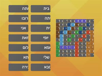 פעילות מסכמת הכל חדש יחידה 1-3