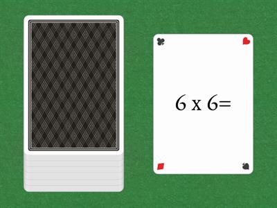 6's Multiplication Flashcards