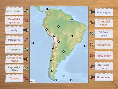 Jižní Amerika - povrch