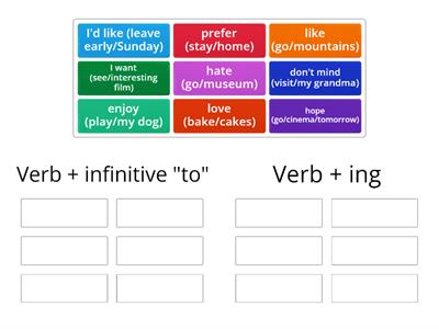 Verbs + ing / infinitive (and complete the sentences). - High Five 3
