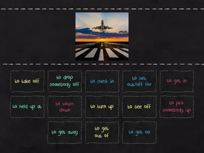 Phrasal verbs travel pictionary test