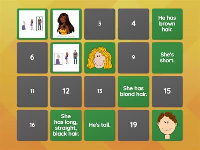 1 teen - Memory Game (Appearance) - unit 8