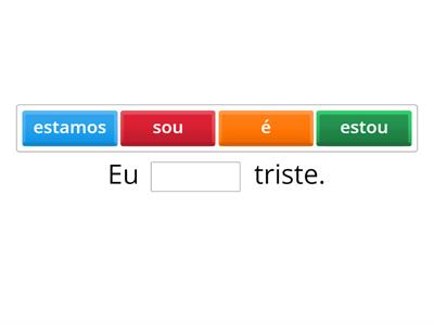 Português - verbo estar presente do indicativo