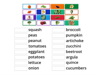 Vegetables grade 2 