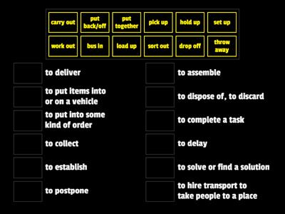 Phrasal Verbs About Logistics