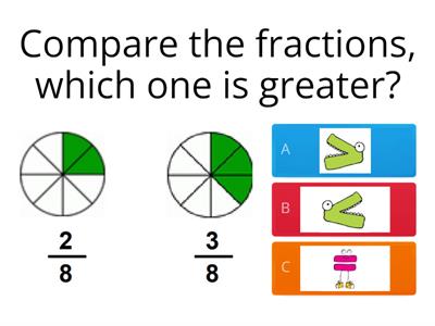 7. Jämföra bråk med lika och olika nämnare - Comparing Fractions with like and unlike denominators