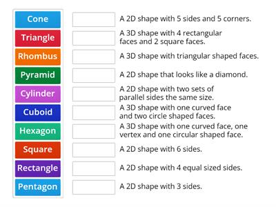 2D and 3D shapes