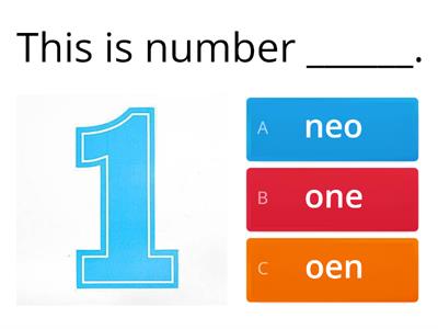 Standard 1 Numbers