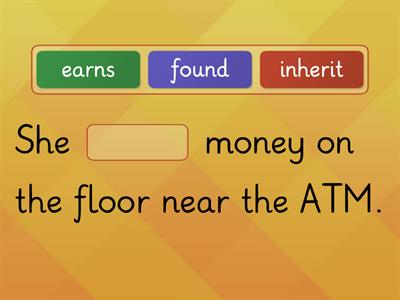 Verbs related to money.