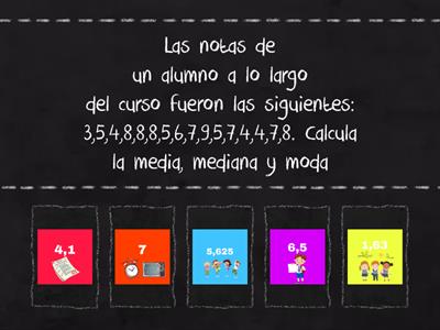 Media, mediana y moda