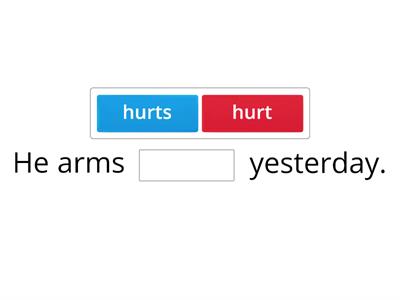 hurt or hurts (4th grade)