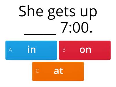 Preposition of Time 