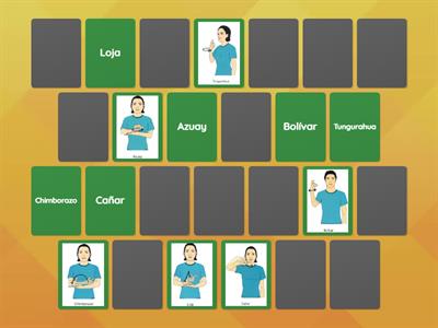 “Juego de memoria” Relacionar señas con palabras a través de la memoria.  