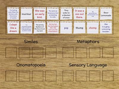 Metaphors-Similes-Sensory Language Train