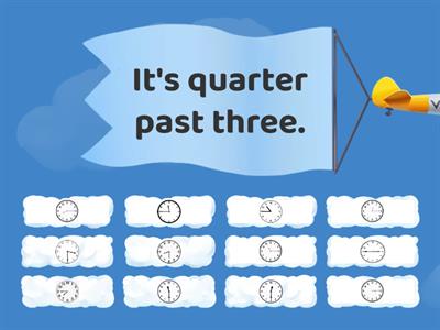  Time(quarter to\quarter past\half past)