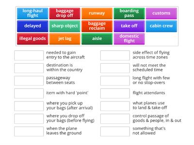 vocab- air travel