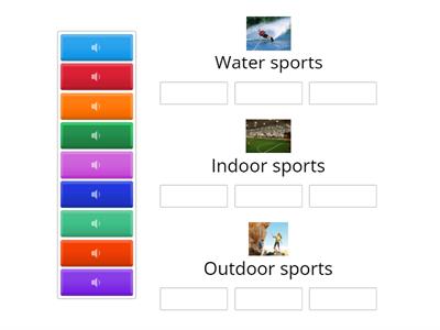 Kids and teens - Sports - Group sort  - Sound to Category