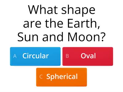 Junior cert Earth, sun & moon