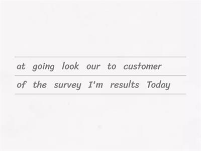 Customer survey business presentations