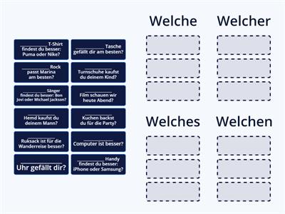 Frageartikel - welche/r/s/n