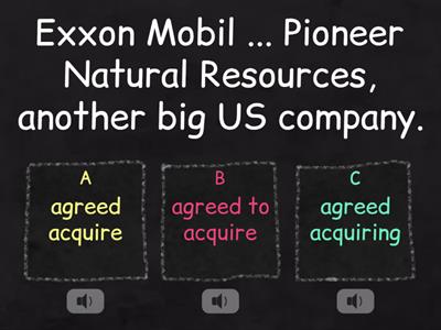 Exxon buys Pioneer – level 2