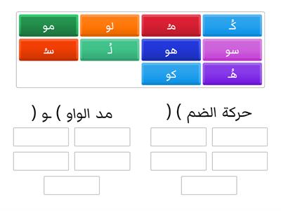 رتب الحركات القصيرة والمدود بشكل صحيح 