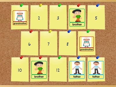 family members memory game